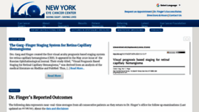 What Eyecancer.com website looked like in 2022 (1 year ago)