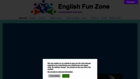 What Englishfunzone.com website looked like in 2022 (1 year ago)