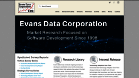 What Evansdata.com website looked like in 2022 (1 year ago)