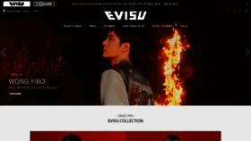 What Evisu.com website looked like in 2022 (1 year ago)