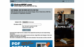 What Extractpdf.com website looked like in 2022 (1 year ago)