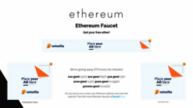 What Ethereumfaucet.info website looked like in 2022 (1 year ago)