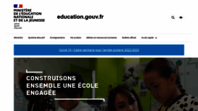 What Education.gouv.fr website looked like in 2022 (1 year ago)