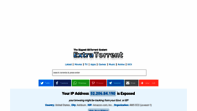 What Extratorrent.cyou website looked like in 2022 (1 year ago)