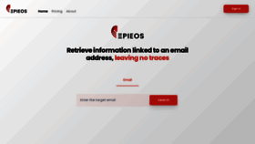 What Epieos.com website looked like in 2022 (1 year ago)