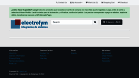 What Electrofym.com.ar website looked like in 2022 (1 year ago)