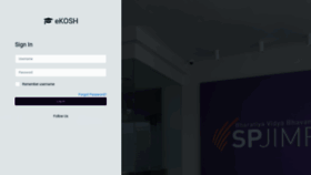 What Ekosh.spjimr.org website looked like in 2022 (1 year ago)