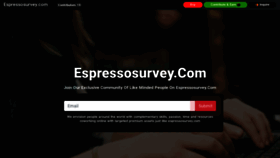 What Espressosurvey.com website looked like in 2022 (1 year ago)