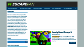 What Escapefan.com website looked like in 2022 (1 year ago)