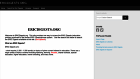 What Ericdigests.org website looked like in 2022 (1 year ago)