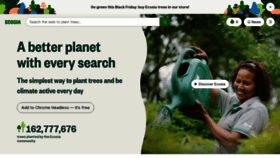 What Ecosia.com website looked like in 2022 (1 year ago)