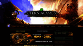 What Eterniagames.com website looked like in 2022 (1 year ago)