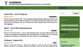 What Ecashminer.com website looked like in 2022 (2 years ago)