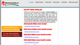 What Ehliyetsinavihazirlik.com website looked like in 2022 (1 year ago)