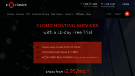 What Exclusivehosting.net website looked like in 2022 (1 year ago)