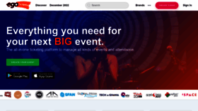 What Egotickets.com website looked like in 2022 (2 years ago)