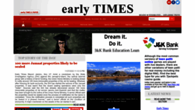 What Earlytimes.in website looked like in 2022 (3 years ago)