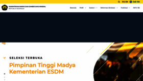 What Esdm.go.id website looked like in 2022 (1 year ago)