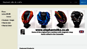 What Elephantsilks.co.uk website looked like in 2022 (1 year ago)