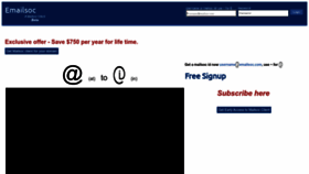 What Emailsoc.com website looked like in 2022 (1 year ago)