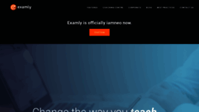 What Examly.io website looked like in 2022 (1 year ago)