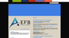 What Efb.fr website looked like in 2022 (1 year ago)