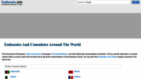 What Embassies.info website looked like in 2022 (1 year ago)