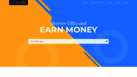 What Earnmyurl.com website looked like in 2022 (1 year ago)