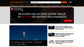 What Extremetech.com website looked like in 2023 (1 year ago)