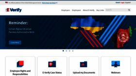 What E-verify.gov website looked like in 2023 (3 years ago)