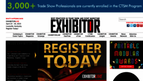 What Exhibitoronline.com website looked like in 2023 (1 year ago)