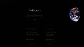 What Ecofuture.org website looked like in 2023 (1 year ago)