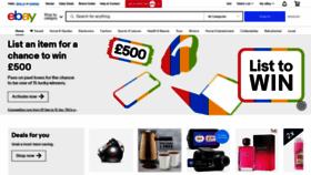 What Ebay.co.uk website looked like in 2023 (1 year ago)