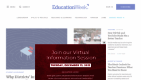 What Edweek.org website looked like in 2023 (1 year ago)