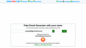 What Emailfake.com website looked like in 2023 (1 year ago)