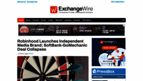 What Exchangewire.com website looked like in 2023 (1 year ago)