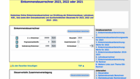 What Einkommensteuerrechner.com.de website looked like in 2023 (1 year ago)