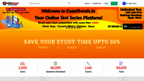 What Examtrends.in website looked like in 2023 (1 year ago)