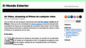 What Elmundoexterior.es website looked like in 2011 (13 years ago)