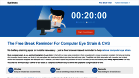 What Eyebreaks.com website looked like in 2023 (1 year ago)