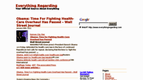 What Everythingregarding.com website looked like in 2011 (13 years ago)