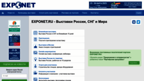 What Exponet.ru website looked like in 2023 (1 year ago)