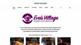 What Evasvillage.org website looked like in 2023 (1 year ago)