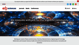 What Edpsciences.org website looked like in 2023 (1 year ago)