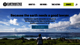 What Earthjustice.org website looked like in 2023 (1 year ago)