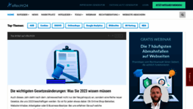 What E-recht24.de website looked like in 2023 (1 year ago)