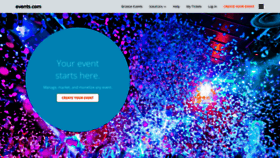 What Events.com website looked like in 2023 (1 year ago)