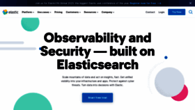 What Elastic.co website looked like in 2023 (1 year ago)