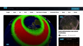 What Earthsky.org website looked like in 2023 (1 year ago)