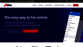 What Efax.com website looked like in 2023 (1 year ago)